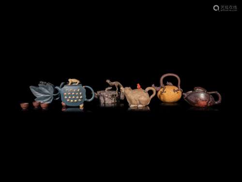 Nine Chinese Pottery Tea Articles