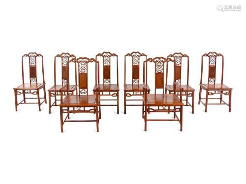 A Set of Chinese Huali Dining Table and Chairs