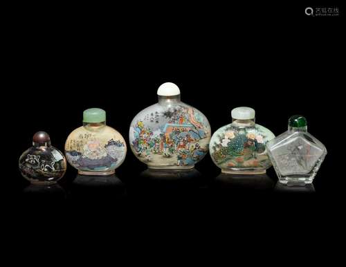 Five Chinese Inside Painted Snuff Bottles