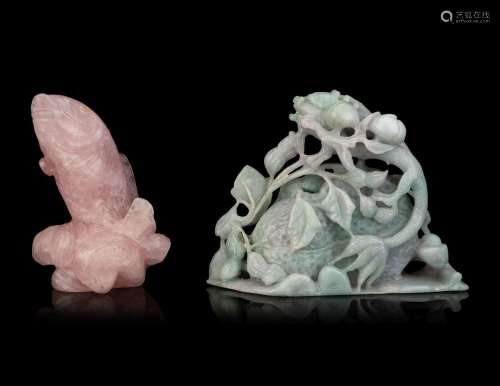 Two Chinese Hardstone Carvings