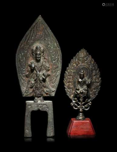 Two Chinese Bronze Figures of Bodhisattvas