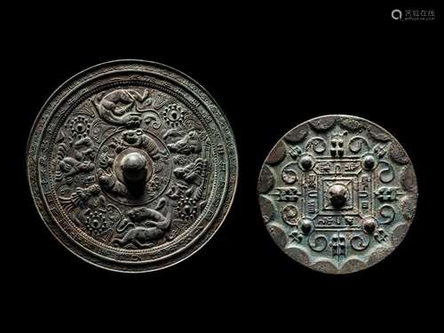 Two Chinese Archaic Bronze Mirrors