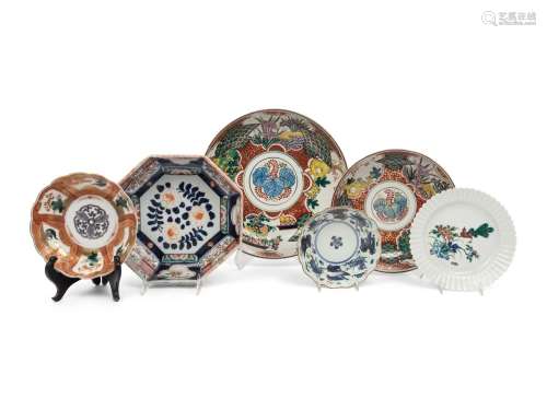 Six Japanese Porcelain Plates and Bowls 