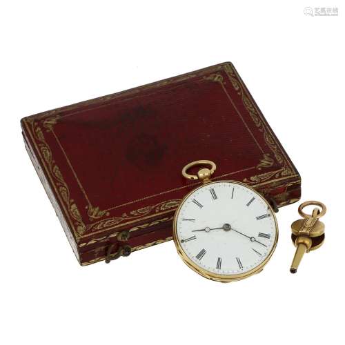 ANONIMO, orologio da taschino in oro, carica a