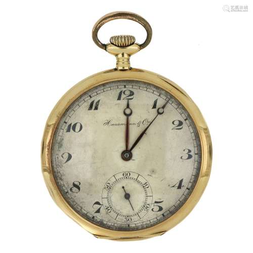 HAUSMANN E CO., orologio da tasca in oro giallo
