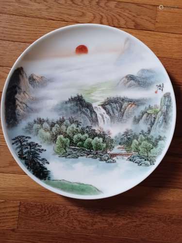 Chinese Jingdezhen porcelain plate original box