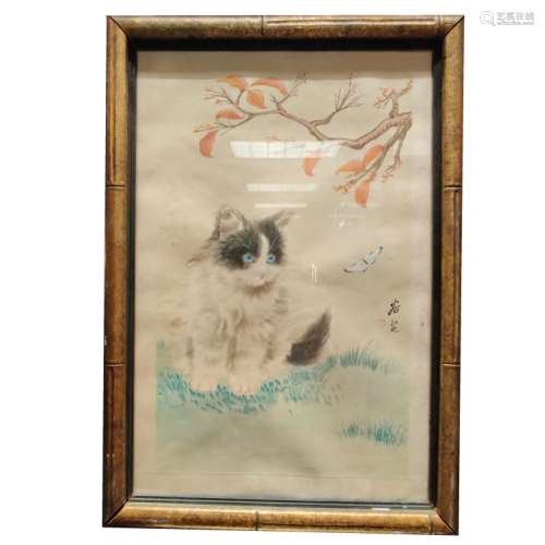Chinese Water Color Painting ,Cat
