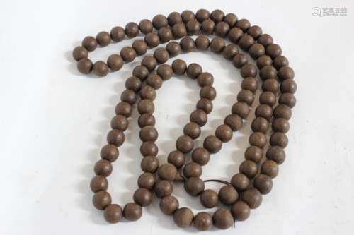 Chinese Chengxiang Wood Beads Necklace
