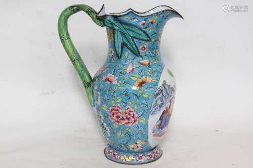 Chinese Cloisonne Enamel Pitch
