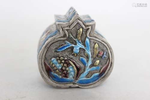 Chinese Silver Enamel Box,Mark