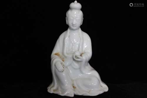 Chinese White Glazed Porcelain Guanyin