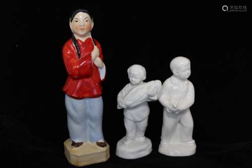 Three Culture Revolution Porcelain Figurals