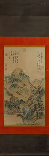 A Chinese landscape painting, Wang Shimin mark