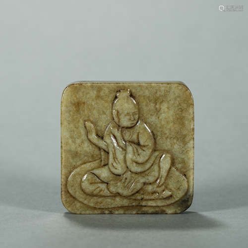 A Hetian jade arhat ornament