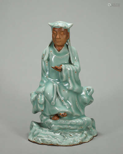 A Longquan kiln porcelain figure statue