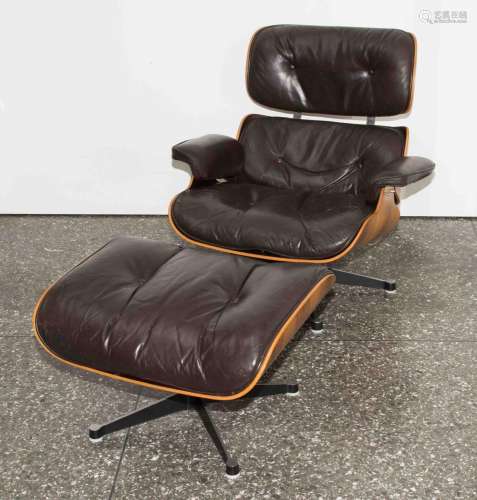 Charles & Ray Eames, Lounge Chair "670" mit Ot...