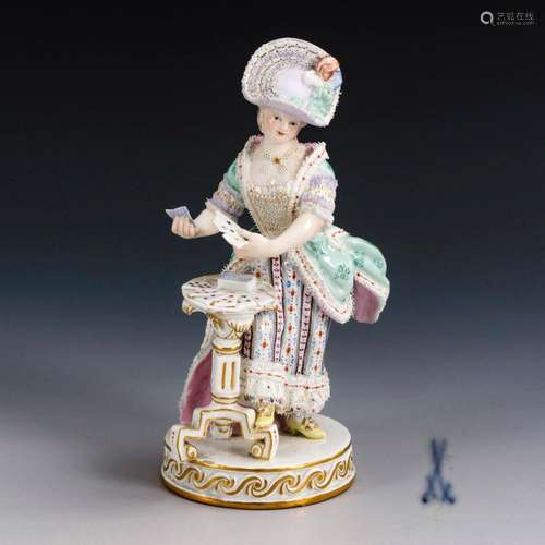 GIRL AS A FORTUNE TELLER. MEISSEN.