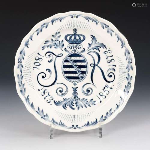 ANNIVERSARY PLATE. MEISSEN.