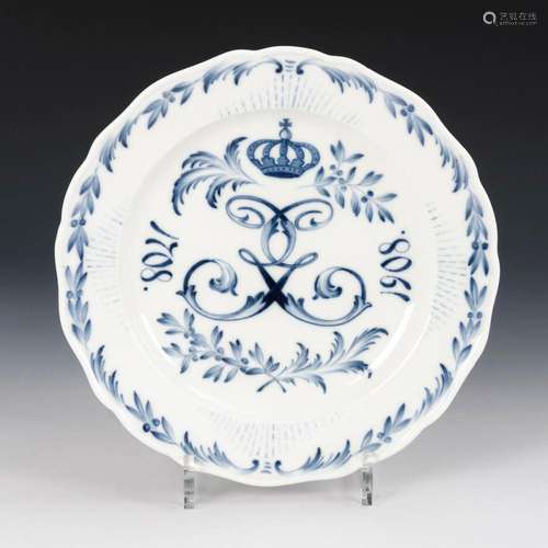 REGIMENTAL PLATE. MEISSEN.