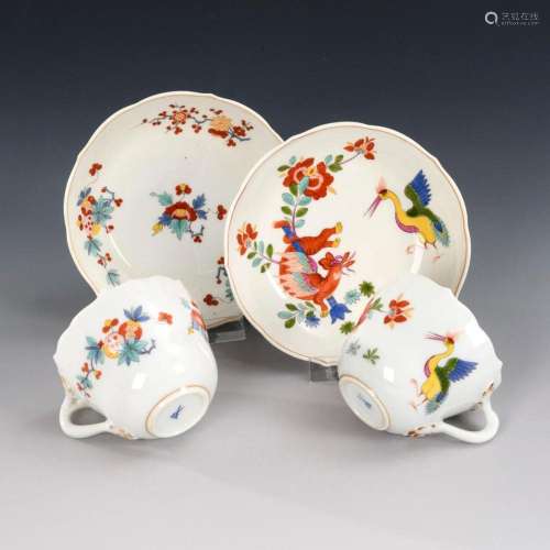 2 DEMITASSE CUPS WITH CAKIEMON PAINTING. MEISSEN.