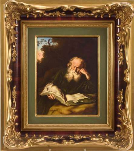 PORCELAIN PLAQUE: THE HERMIT. ROSENTHAL.