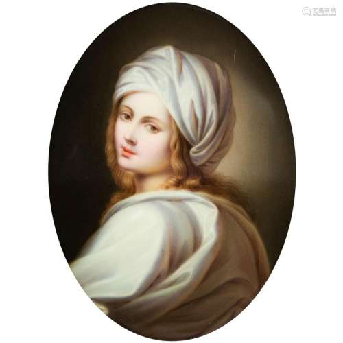 PORELAIN PLAQUE: BEATRICE CENCI.