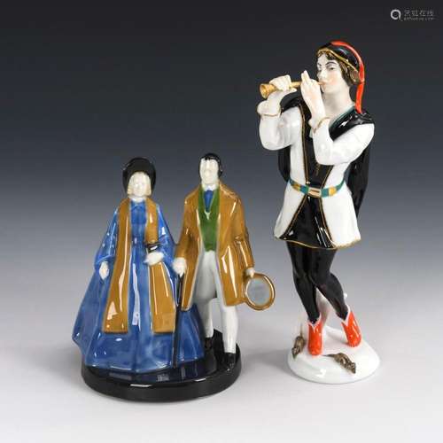 BIEDERMEIER COUPLE AND PIED PIPER.