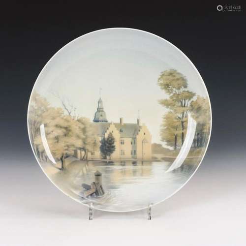 WALL PLATE WITH CASTLE VIEW. BING & GRÖNDAHL.