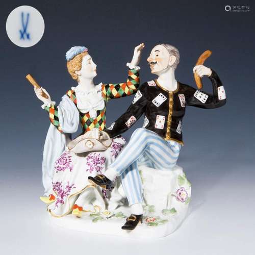 HARLEQUIN AND COLUMBINE. MEISSEN.