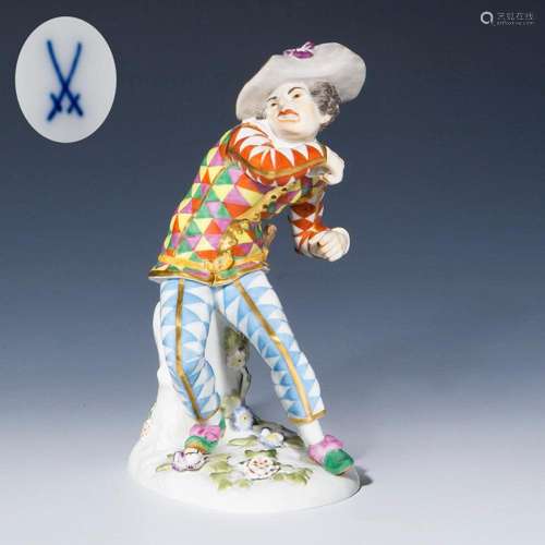 THE FRIGHTENING HARLEQUIN. MEISSEN.