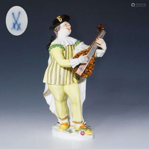 COMEDIAN WITH LUTE. MEISSEN.