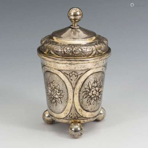 BAROQUE SPHERICAL FOOT CUP. MASTER JOHANN ERNST BAYER (BÖGER...