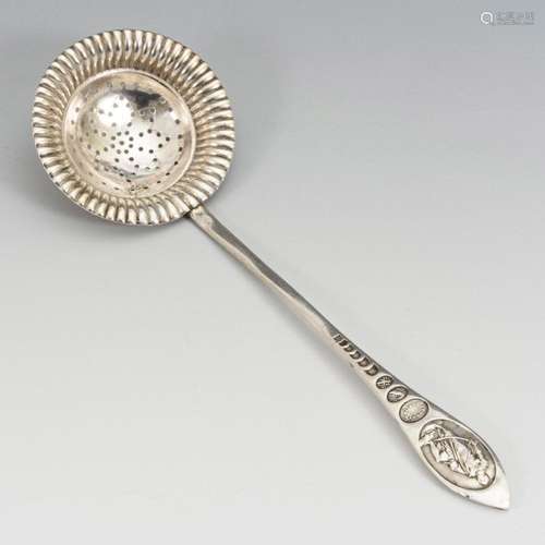 BIEDERMEIER SCATTERING SPOON WITH DEPICTION OF GENERALFELDMA...