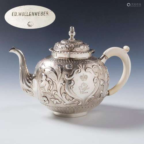 TEAPOT OWNED BY NOBILITY. EDUARD WOLLENWEBER SENIOR.