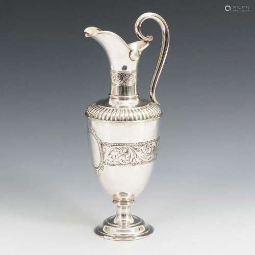 SILVER WINE JUG.