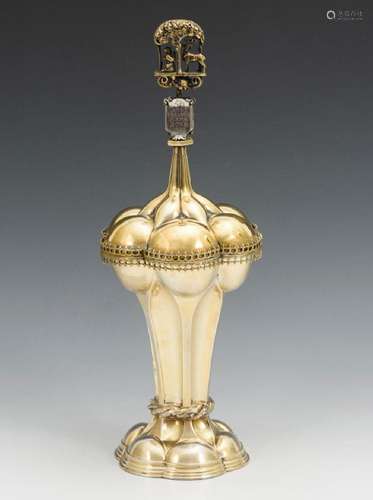 ART DECO LIDDED GOBLET. FROM THE FAMILY LUDWIG GANGHOFER.