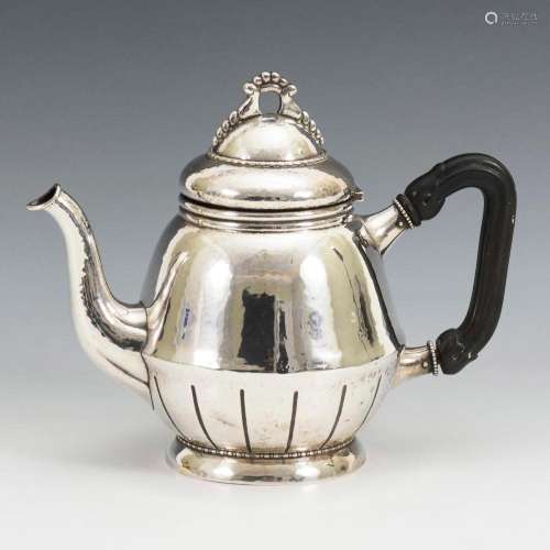 DANISH SILVER TEAPOT. A. DRAGSTED.