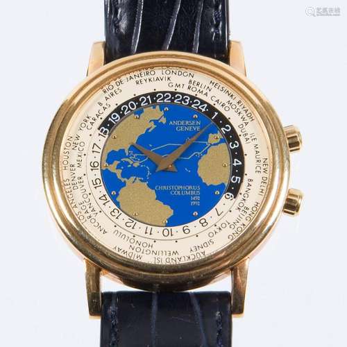 BRACELET WORLD TIME WATCH CHRISTOPHORUS COLUMBUS IN GOLD... ...