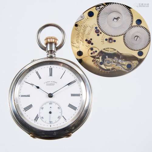 GLASHÜTTE POCKET WATCH IN SILVER. A. LANGE & SÖHNE.