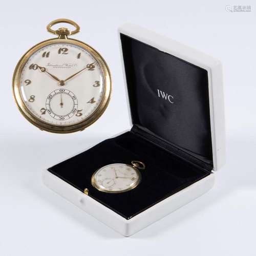 SWISS POCKET WATCH IN GOLD.. IWC SCHAFFHAUSEN.