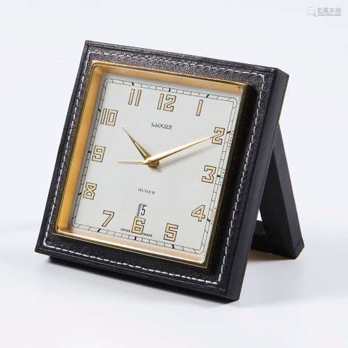 TRAVEL ALARM CLOCK WITH DATE. LUXOR.