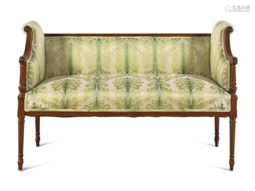 A Louis XVI Style Walnut Settee