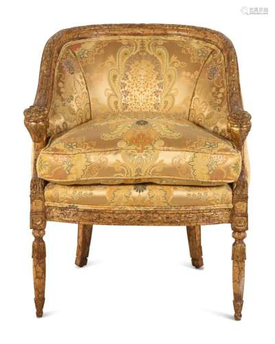 An Empire Style Giltwood Bergere