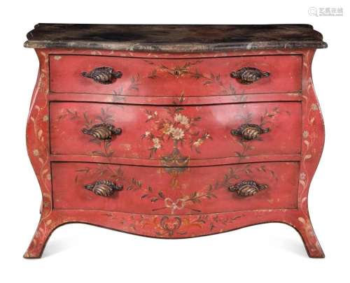 An Italian Painted Chest of Drawers