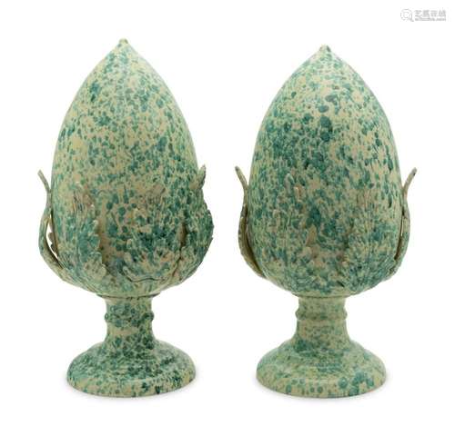 A Pair of Italian Ceramic Ornaments