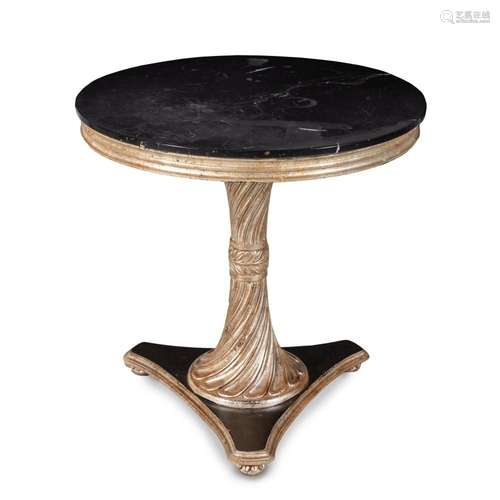 A Continental Giltwood Marble-Top Occasional Table