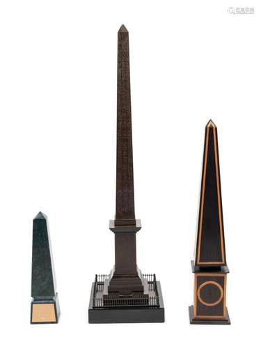 A Group of Three Obelisks