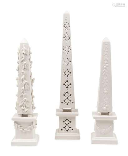 Three Ceramic Obelisks