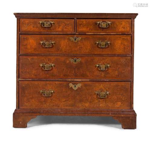 A George II Walnut Chest of Drawers