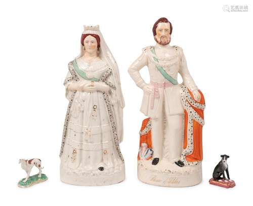 Two Staffordshire Figures Depicting Queen Victoria and Princ...